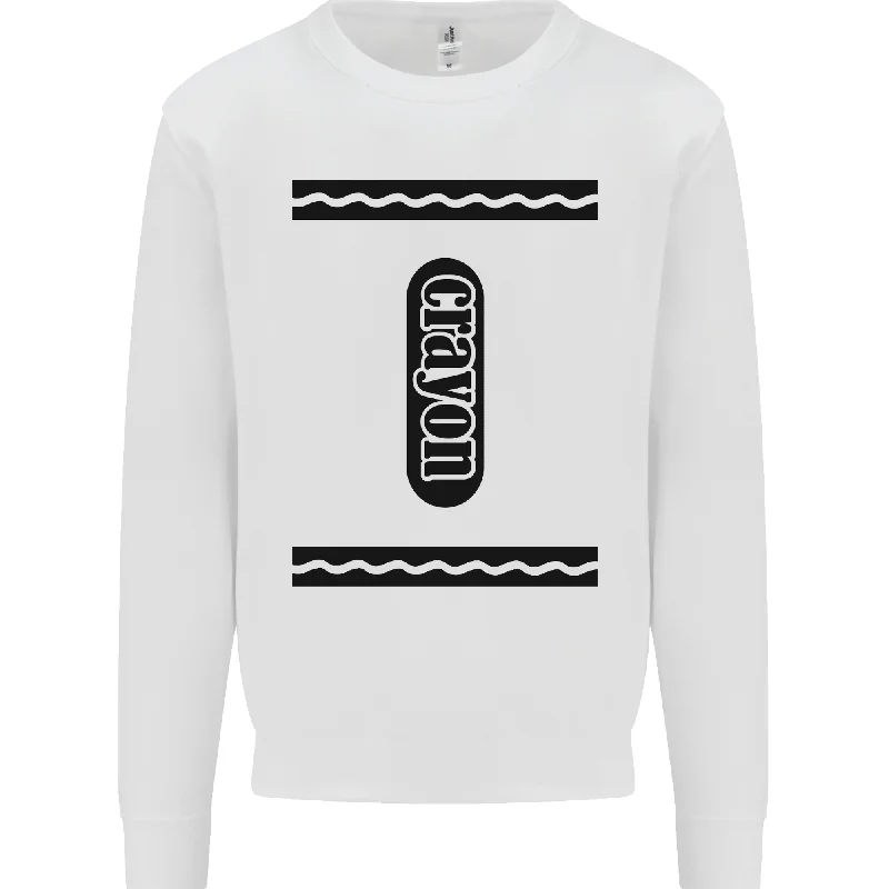 Crayon Fancy Dress Outfit Costume Funny Mens Sweatshirt Jumper Hoodie with Mock Neck Collared Structured Crayon Fancy Dress Outfit Costume Funny Mens Sweatshirt Jumper Hoodie with Mock Neck Collared Structured