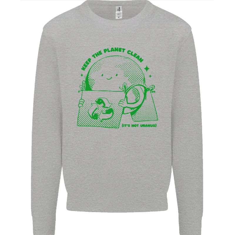 Climate Change Keep the Planet Clean Mens Sweatshirt Jumper Hoodie with Relaxed Fit Easy Casual Climate Change Keep the Planet Clean Mens Sweatshirt Jumper Hoodie with Relaxed Fit Easy Casual