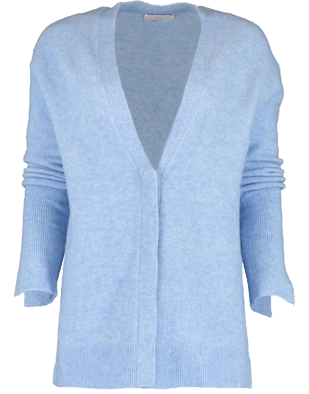 Lofty Side Slit Cardigan Zippered Buttoned Snapped