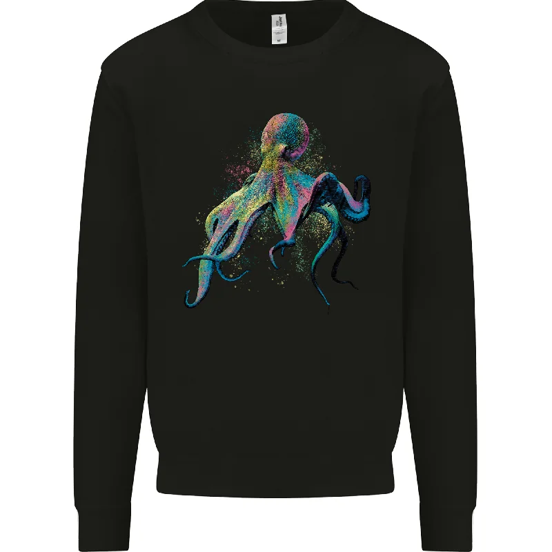Colourful Octopus Ocean Life Scuba Diving Mens Sweatshirt Jumper Hoodie with Magnetic Closure Innovative Modern Colourful Octopus Ocean Life Scuba Diving Mens Sweatshirt Jumper Hoodie with Magnetic Closure Innovative Modern
