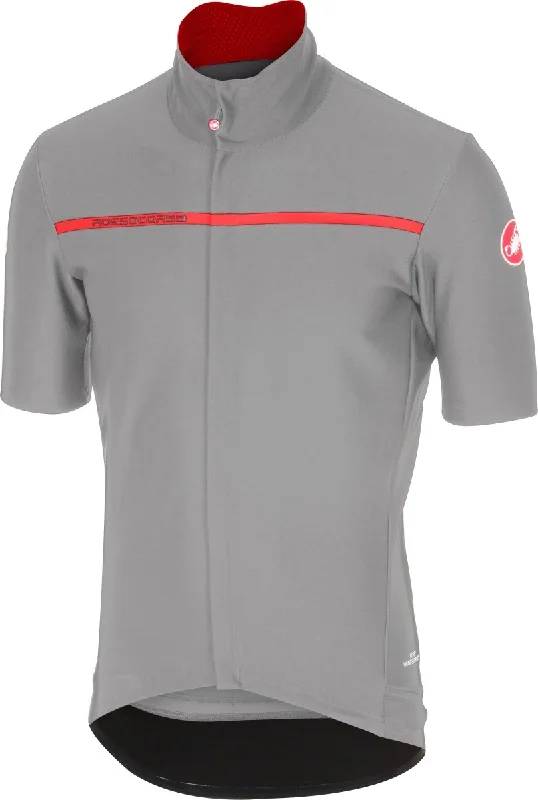 Castelli Gabba 2 Short Sleeve Jacket -  Luna Gray Knit Jacket Woven Jacket Fleece Jacket