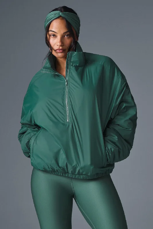 Latitude Light Weight 1/2 Zip Pullover Jacket - Winter Ivy Cotton Fabric Linen Fabric Terry Fabric Latitude Light Weight 1/2 Zip Pullover Jacket - Winter Ivy Cotton Fabric Linen Fabric Terry Fabric
