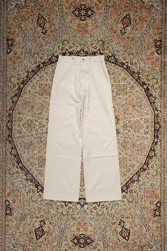 Taiga Takahashi ENGINEER TROUSERS (IVORY) Trousers Bootcut Casual