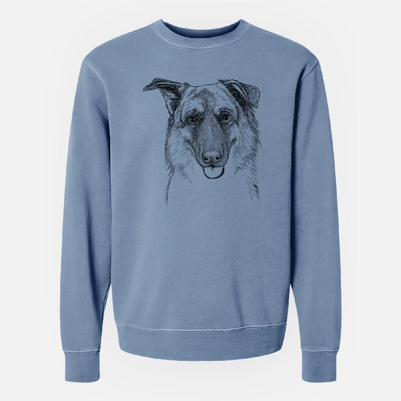 Bare Henry the German Shepherd - Unisex Pigment Dyed Crew Sweatshirt Hoodie Crop Top Short Trendy