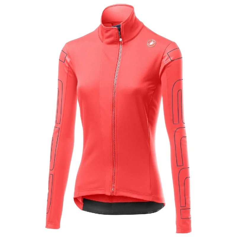 Castelli Women's Transition W Jacket - Pink Print Jacket Jacquard Jacket Patchwork Jacket