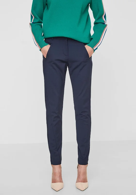 Vero Moda Victoria Ankle Fit Trousers, Navy Blazer Silk Women's Blazer