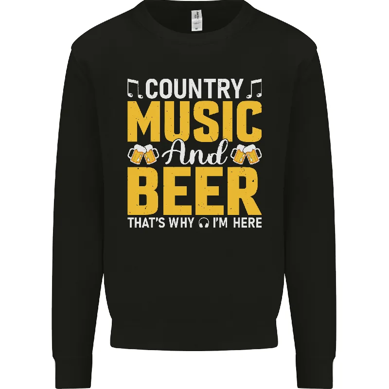 Country Music & Beer Thats Why Im Here Mens Sweatshirt Jumper Hoodie Sweatshirt Pullover Country Music & Beer Thats Why Im Here Mens Sweatshirt Jumper Hoodie Sweatshirt Pullover