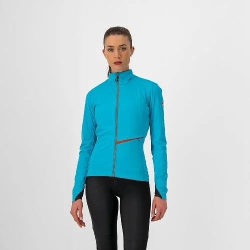 Castelli Women's GO Jacket Notch Collar Jacket Peter Pan Collar Jacket Cowl Neck Jacket