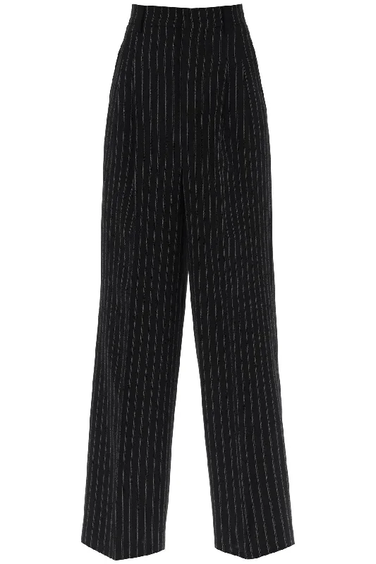 wide-legged pinstripe trousers with FTR418 WV0040 NOIR CRAIE Trousers Pleated Formal wide-legged pinstripe trousers with FTR418 WV0040 NOIR CRAIE Trousers Pleated Formal