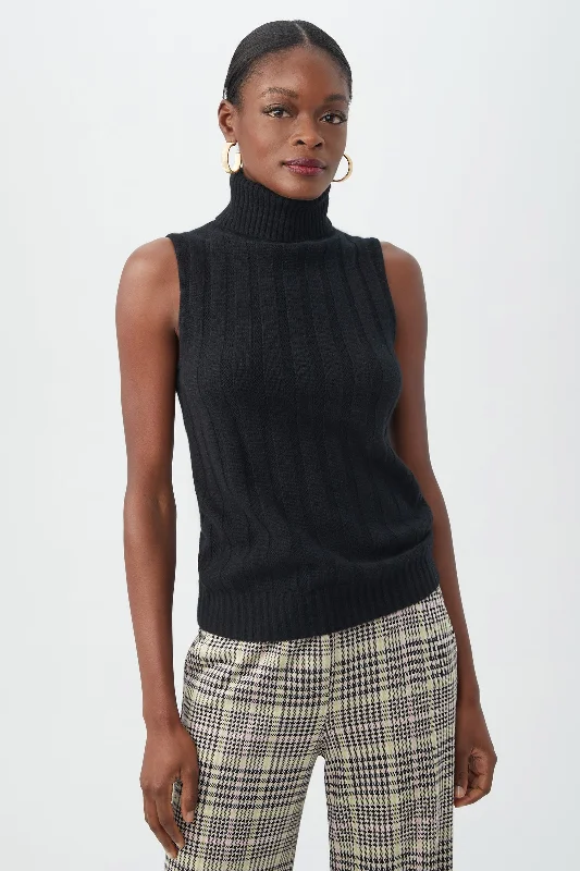 Onassis Knit Top Jet Black Knit Tee