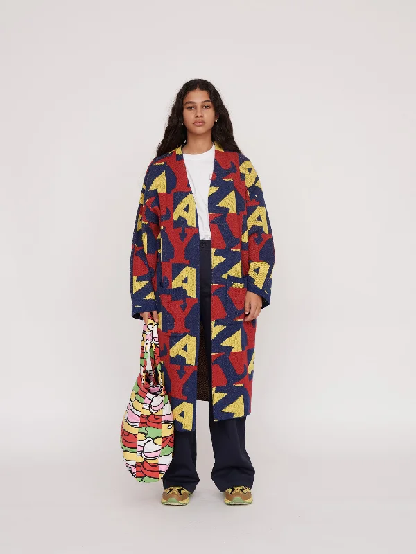 Longline Lazy Cardigan Patchwork Embroidered Appliqued