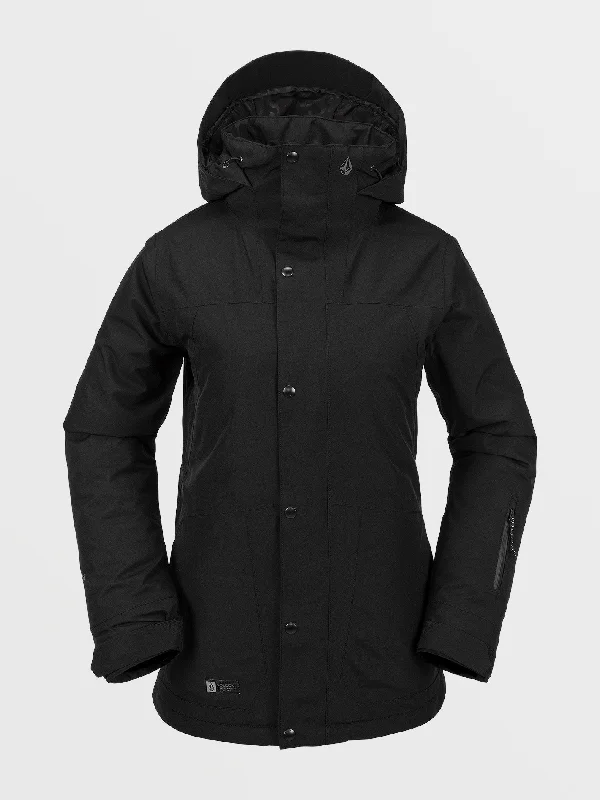 Womens Ell Insulated Gore-Tex Jacket - Black Oversized Jacket Tailored Jacket Straight Jacket