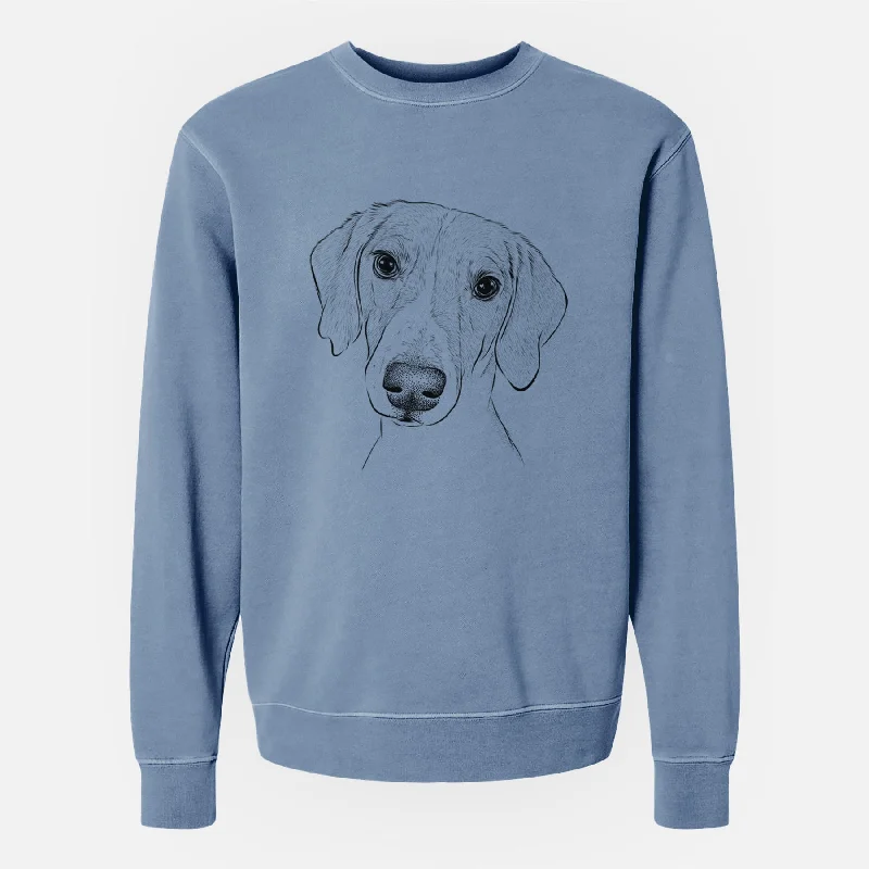 Bare Stanley the Foxhound - Unisex Pigment Dyed Crew Sweatshirt Hoodie with Crew Neck Simple Timeless