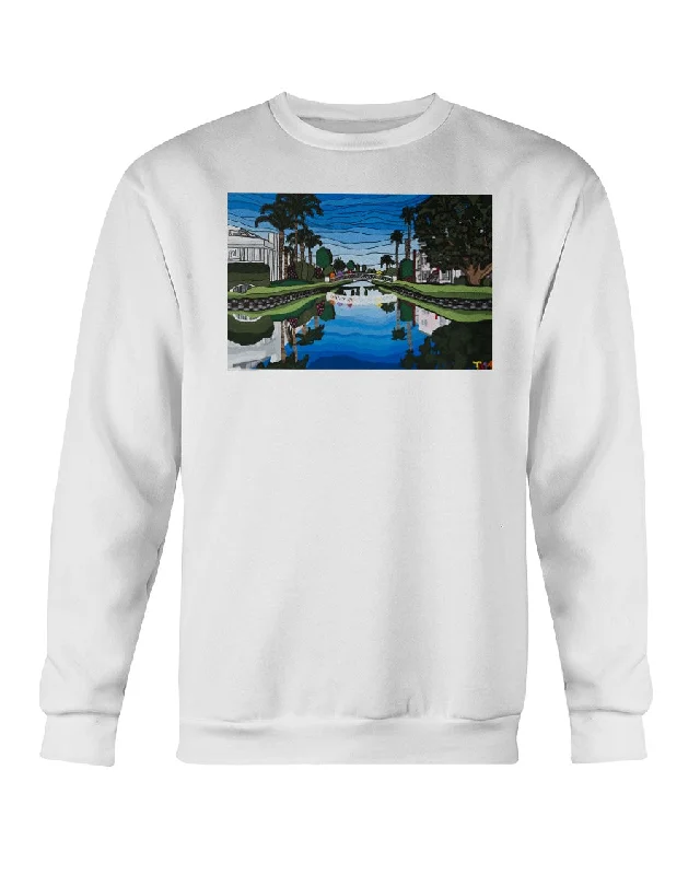 Venice Canals 1 - Crewneck Sweatshirt Hoodie with Fur Luxurious Winter