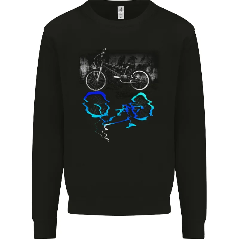 Bicycle Reflection Cycling Cyclist Bike Mens Sweatshirt Jumper Hoodie with Lining Warm Insulated