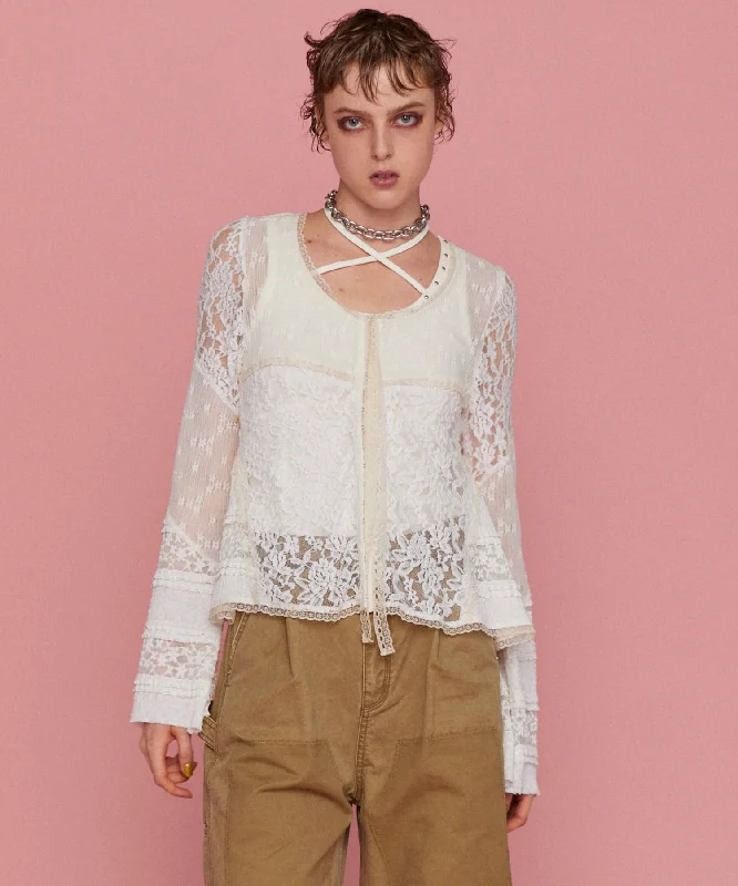 【25SPRING PRE-ORDER】Lace Fabric Docking Cardigan Wool Fabric Cashmere Fabric Tweed Fabric