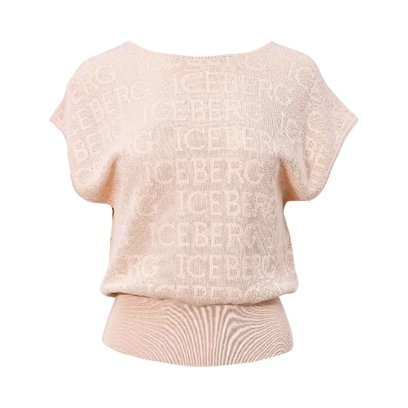 Iceberg Ladies Peach Knit Top Glamorous Knit Top
