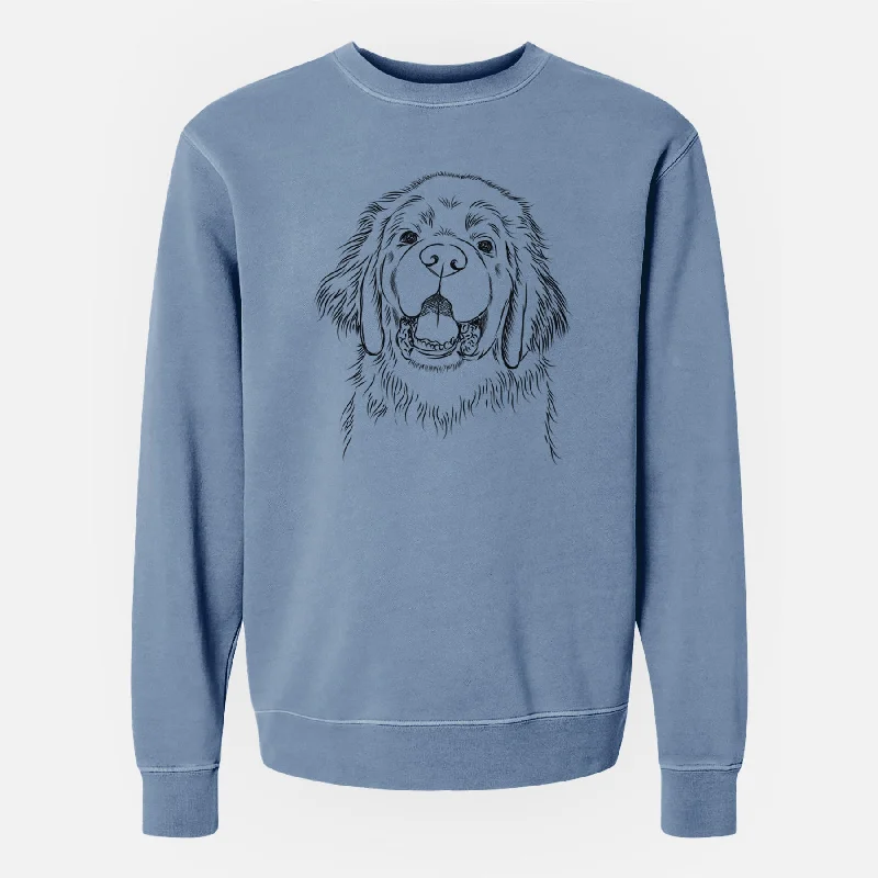 Bare Mozart the Newfoundland - Unisex Pigment Dyed Crew Sweatshirt Hoodie with Puffed Sleeves Voluminous Trendy Bare Mozart the Newfoundland - Unisex Pigment Dyed Crew Sweatshirt Hoodie with Puffed Sleeves Voluminous Trendy