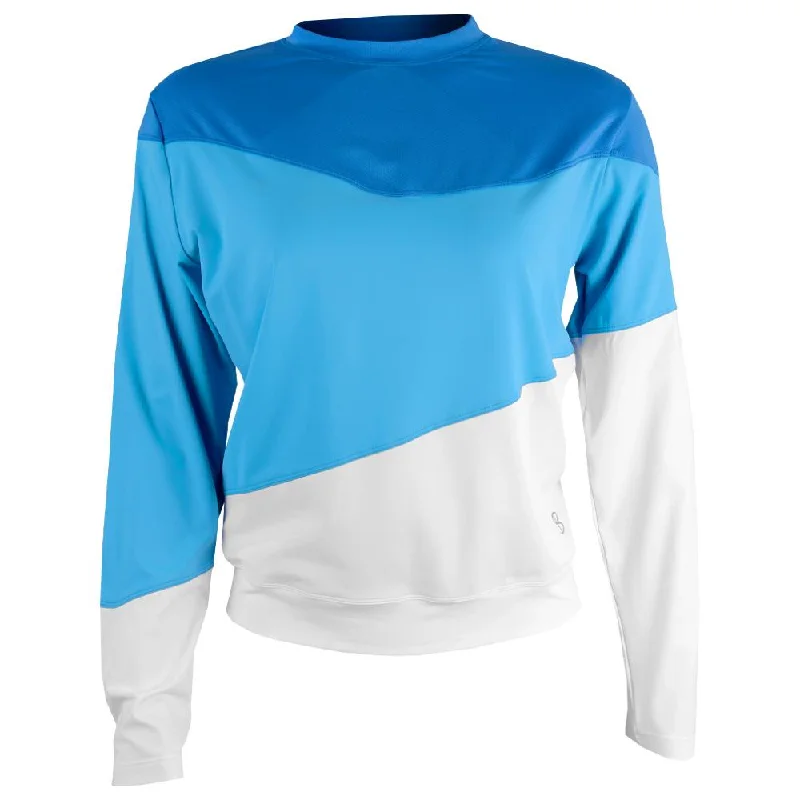 Sofibella Women's New Wave 24" Pullover - White/Blue Bateau Neck Pullover