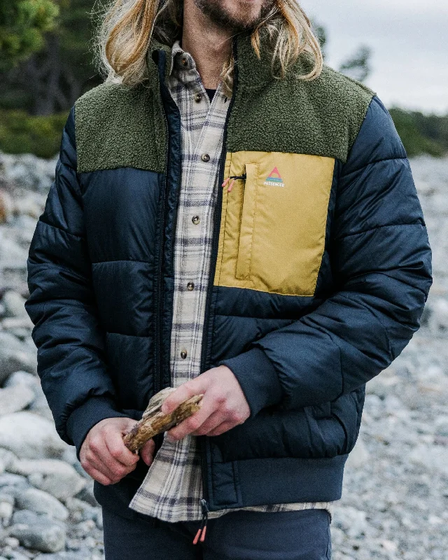 Journey Recycled Insulated Jacket - Black/Khaki Belted Jacket Elasticated Jacket Padded Jacket Journey Recycled Insulated Jacket - Black/Khaki Belted Jacket Elasticated Jacket Padded Jacket