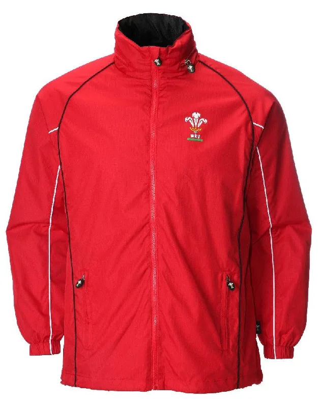 Official WRU Womens Wales Red Waterproof Jacket Nylon Fabric Polyester Fabric Spandex Fabric