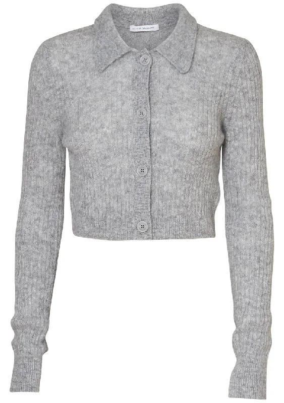Jacqueline Cardigan Soft Grey Cardigan Knitwear Sweater