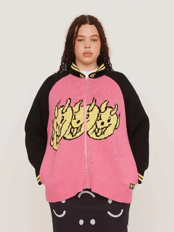 Wicked Zip Cardigan Slim Fit Regular Fit Oversized