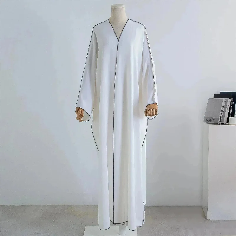 Acrylic Casual Cardigan Plus Size Robe Abaya Dress for Arab Dubai Turkey Middle East Women Slim Fit Regular Fit Oversized