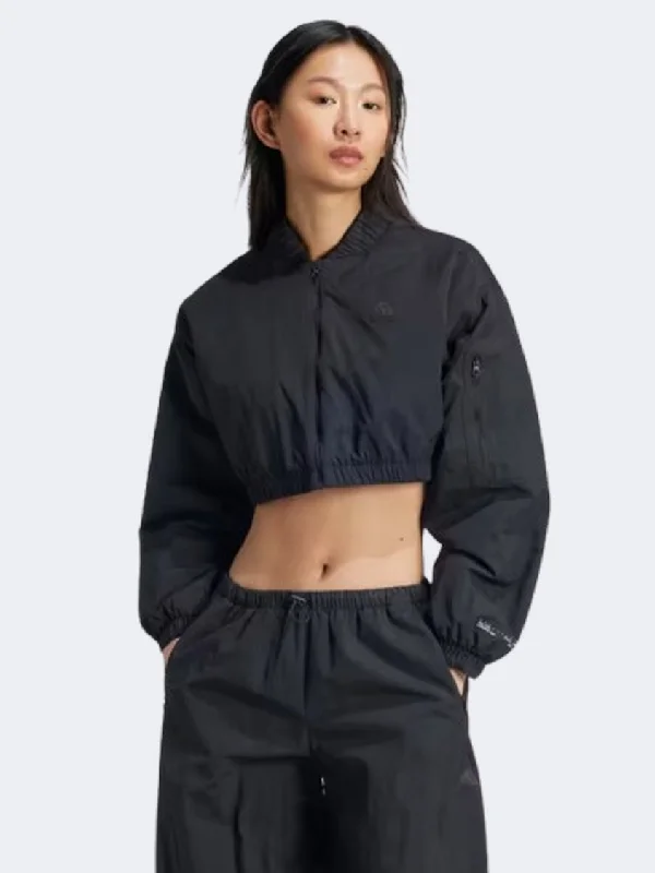 Adidas City Escape Bomber Women Sportswear Jacket Black Snapped Jacket Toggled Jacket Drawstring Jacket Adidas City Escape Bomber Women Sportswear Jacket Black Snapped Jacket Toggled Jacket Drawstring Jacket