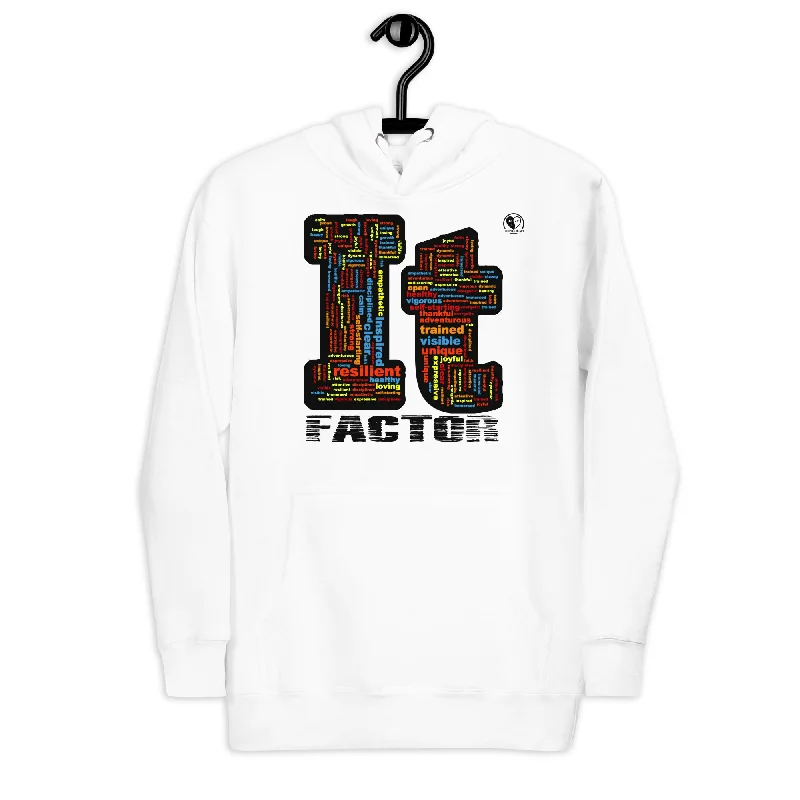 It Factor - Printed Premium Unisex Hoodie Hoodie with Oversized Fit Loose Comfortable