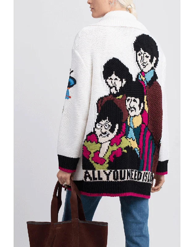 The Beatles Cardigan Beaded Cardigan Sequined Faux Fur