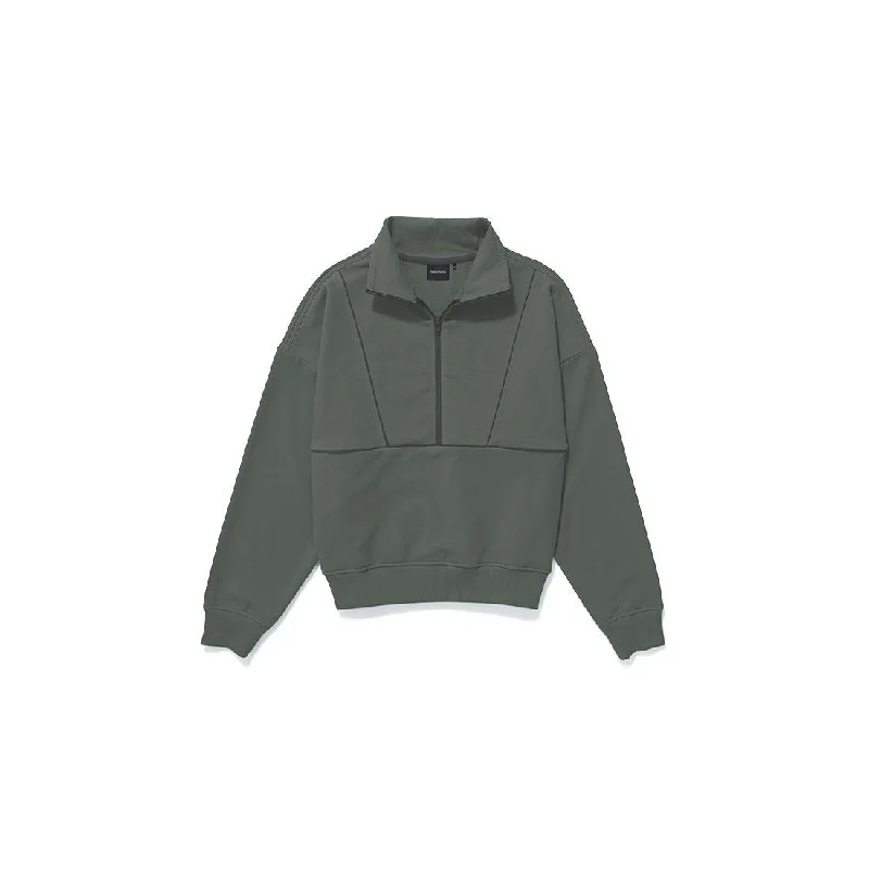 Terry Half Zip Pullover (Gunmetal) Set Sleeve Pullover