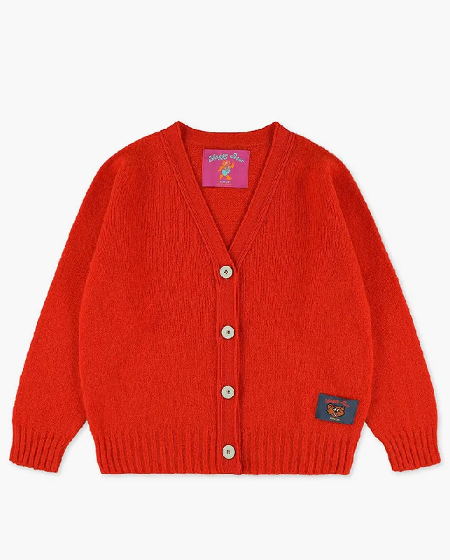 Shaggy Bear Cardigan Passion Cashmere Blend Cotton Blend Poly Blend