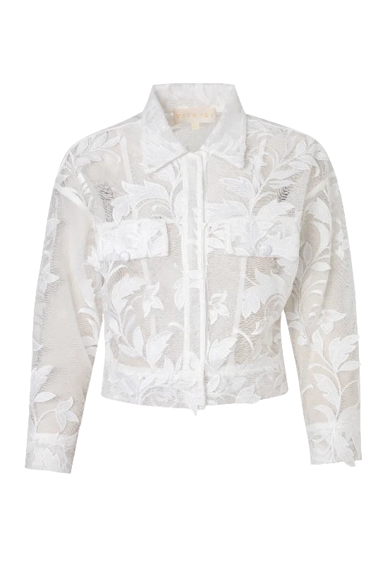 Alora Jacket in White Faux Fur Jacket Real Fur Jacket Shearling Jacket