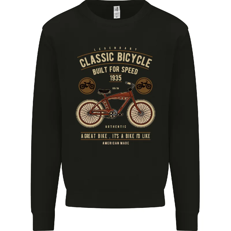 Bike Built for Speed Cycling Bicycle Mens Sweatshirt Jumper Hoodie with Hem Drawcord Adjustable Customizable