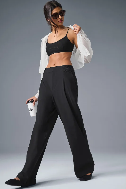 High-Waist Pursuit Trouser (Regular) - Black Trousers Trousers Formal