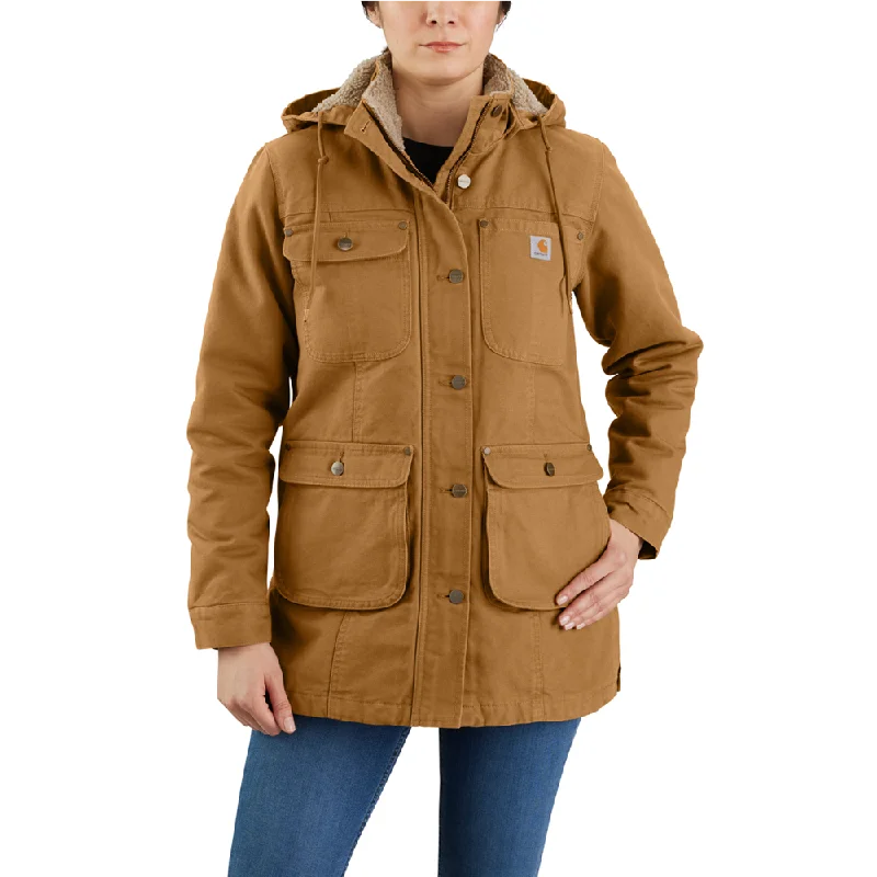 Carhartt  WOMENS Loose fit Weathered Duck Coat (OC5512) Wool Cashmere Tweed