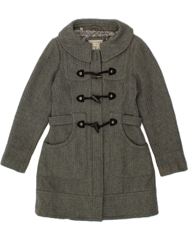 GUESS Womens Duffle Coat UK 14 Medium Green Polyester Three-Quarter Sleeve Elbow Sleeve Wrist Sleeve GUESS Womens Duffle Coat UK 14 Medium Green Polyester Three-Quarter Sleeve Elbow Sleeve Wrist Sleeve