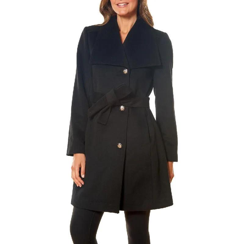 Womens Lightweight Cold Weather Wool Coat empire Basque Peplum