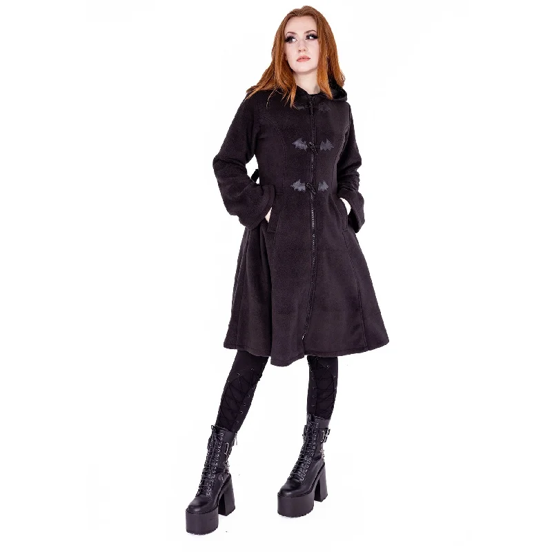 MAKENA COAT - BLACK Cape Coat Herringbone Coat Tweed Coat