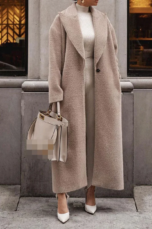 Solid Color Turndown Collar Feminine Coat empire Basque Peplum