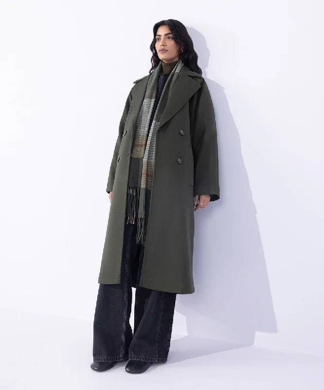 Oversized Raglan Coat Rayon Velvet Corduroy