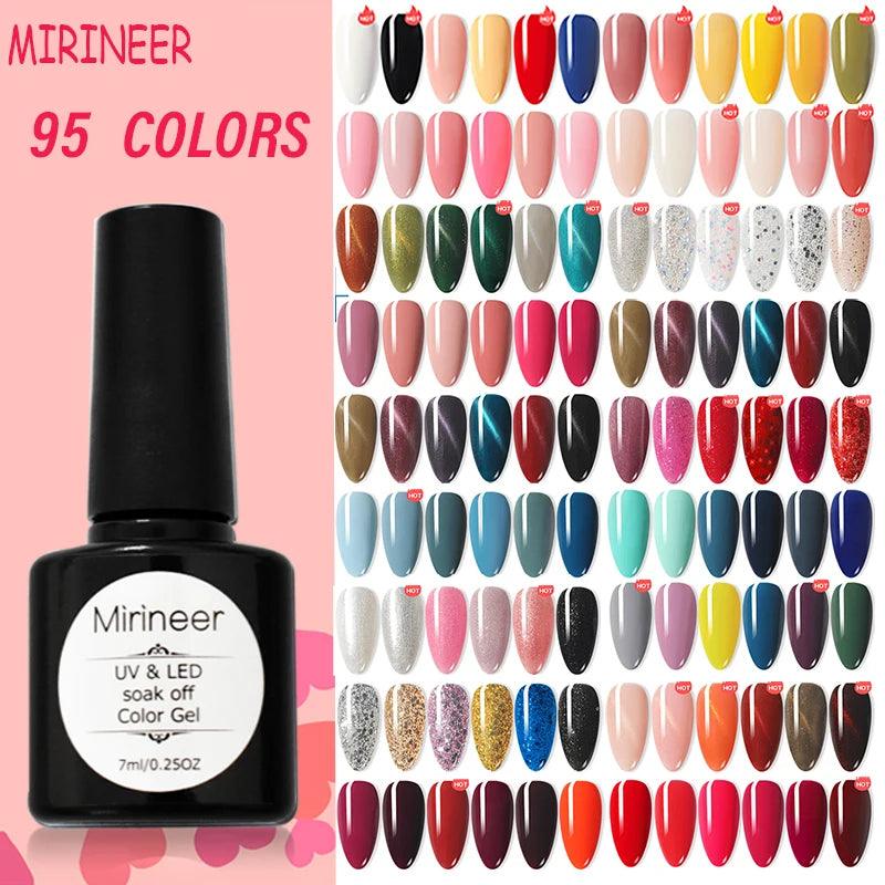 Gel Nail Polish UV LED Art Mirineer All For Manicure Semi Permanent Varnish Soak Off Matte Base Top Coat Shiny Color Square Neck One-Shoulder Off-the-Shoulder