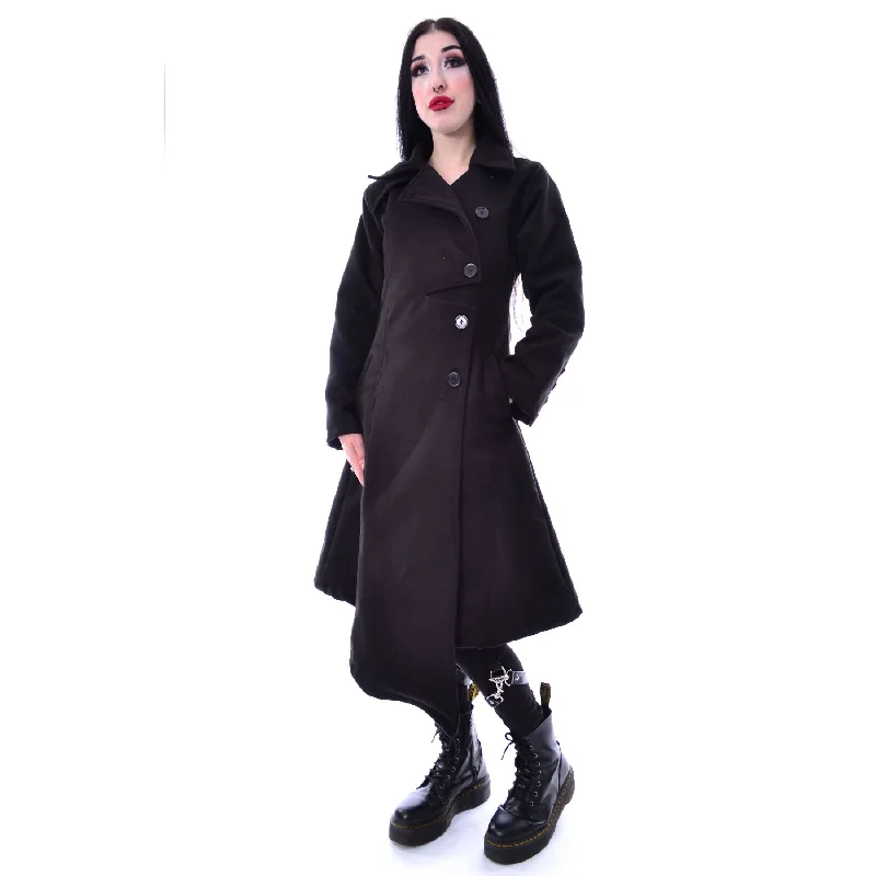 AUSTRA COAT - BLACK Print Jacquard Embroidered