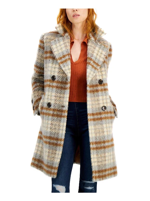 Womens Wool Blend Long Long Coat Suede Faux Fur Shearling