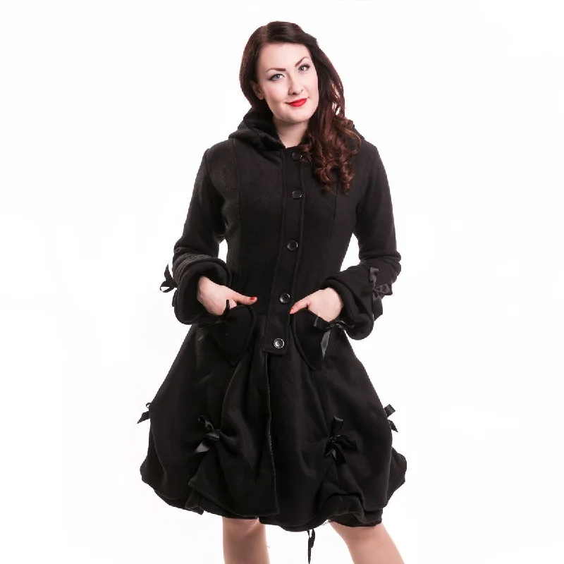 ALICE COAT - BLACK Fleece Down Feather