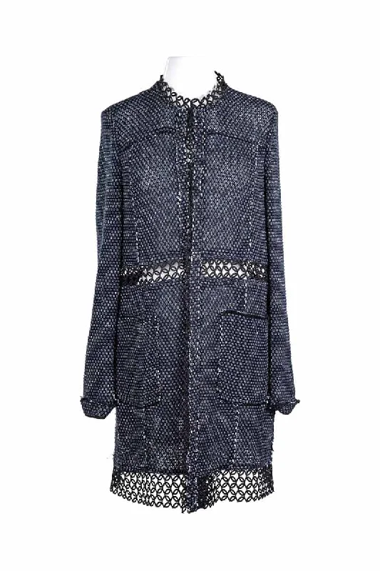 Elie Tahari Coat Cotton Linen Terry