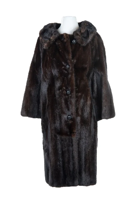 Vintage 1960's Fur Coat Trim Padded Insulated