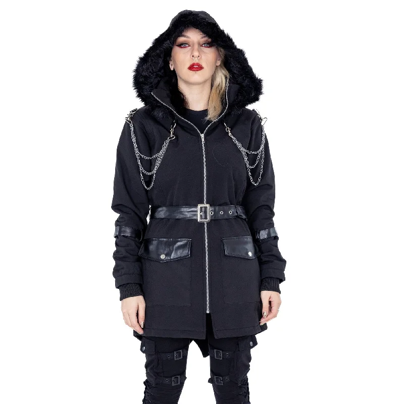 NOELLA COAT - BLACK Quilted Jacket Anorak Windbreaker