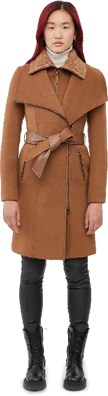 Nori 2-in-1 Tailored Wool Coat with Sash Belt - Women’s|-|Manteau Nori en laine ceinturé 2-en-1 ajusté - Femme Suede Jacket Faux Fur Jacket Puffer Jacket